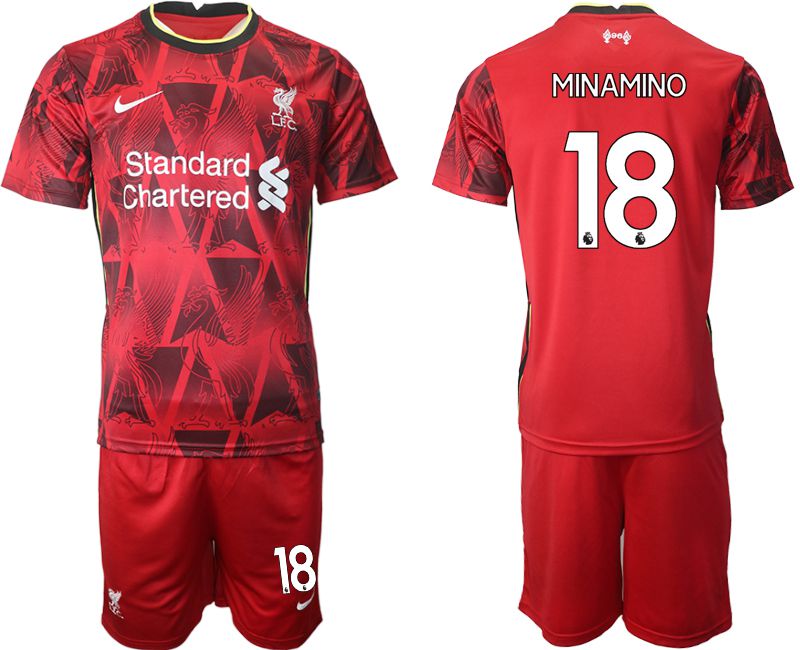 Men 2021-2022 Club Liverpool home red #18 Nike Soccer Jersey->liverpool jersey->Soccer Club Jersey